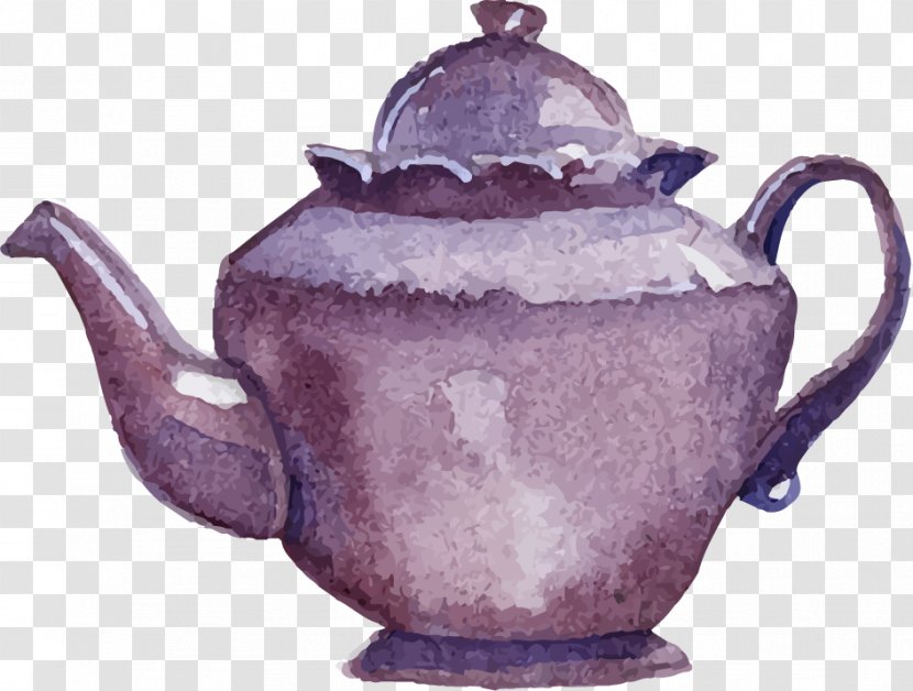 Teapot Coffee Tea Party Cup - Food - Hand-drawn Autumn Elements Transparent PNG