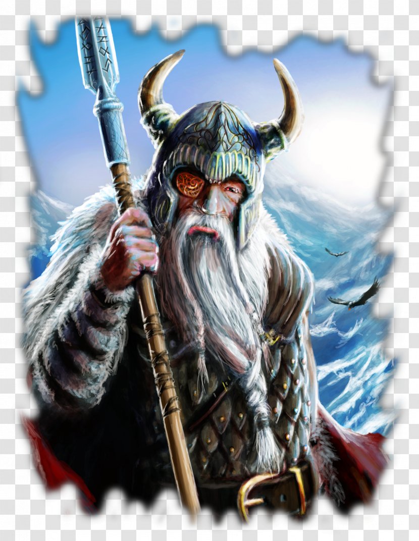 Odin Zeus Norse Mythology Thor Huginn And Muninn Viking Art Transparent Png