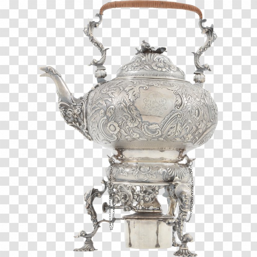 Silver Teapot Pitcher - Metal Transparent PNG
