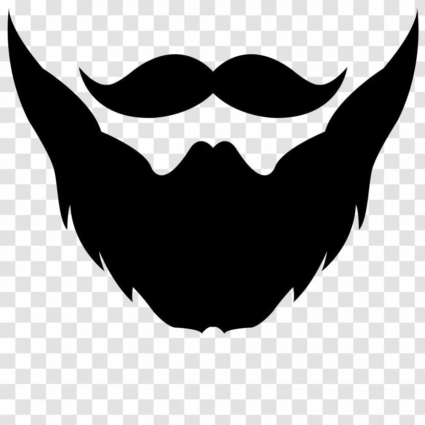 Beard Clip Art - Black - And Moustache Transparent PNG