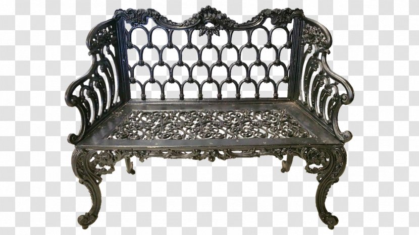 Bench Cast Iron Wrought Garden Furniture - Antique - Patio Transparent PNG