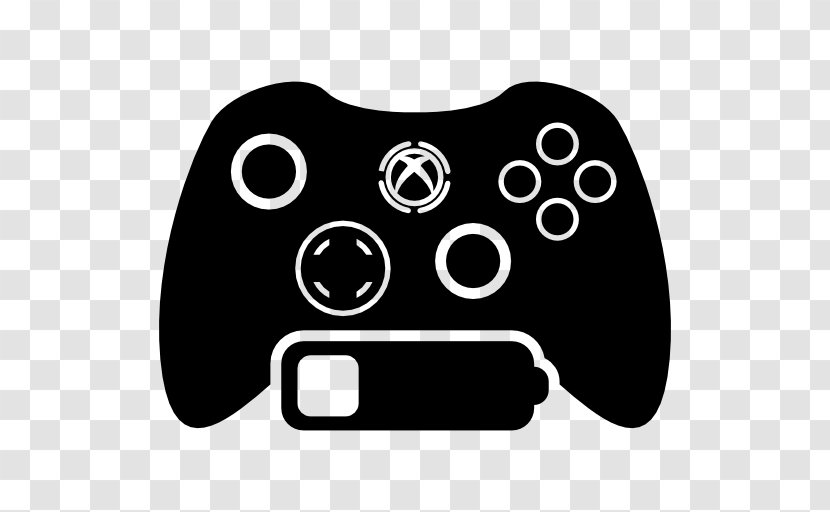 Xbox 360 Controller Video Game Controllers - Black - Low Battery Transparent PNG