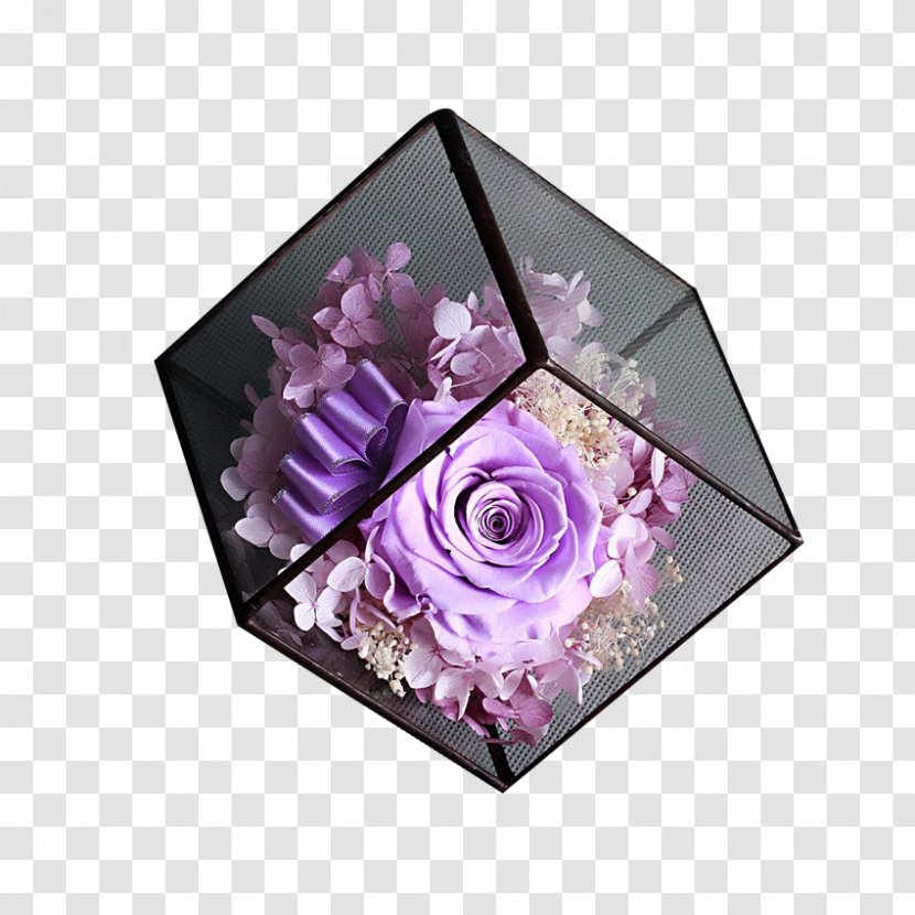 Rose Flower Glass - Purple - Hanabusa Transparent PNG