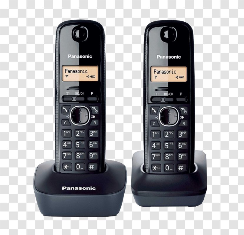 Cordless Telephone Panasonic KX-TG1612 Digital Enhanced Telecommunications - Feature Phone Transparent PNG