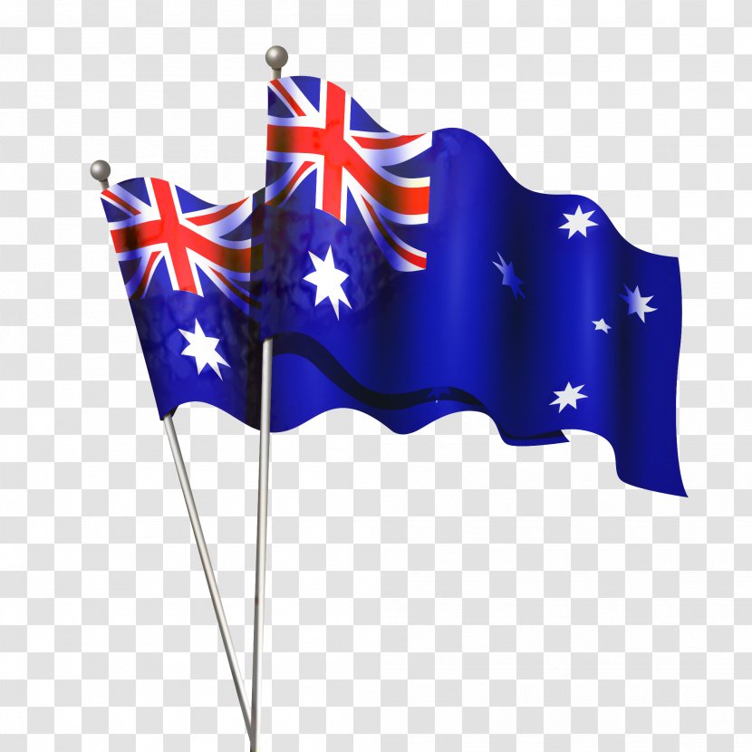 Flag Of Australia Clip Art - Ausflag - Electric Blue Transparent PNG
