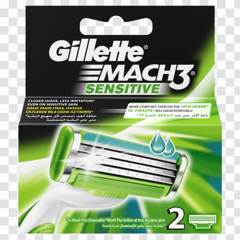 Gillette Mach3 Razor Shaving Blade - Braun Transparent PNG