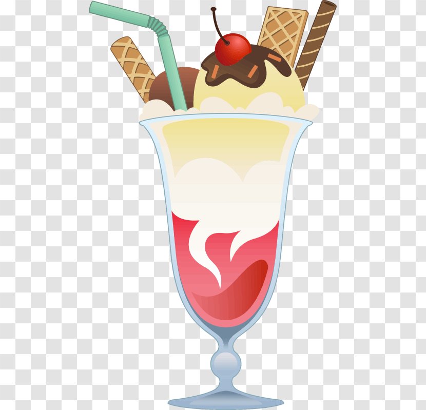 Ice Cream Cones Milkshake Sundae Cocktail - Wafer Transparent PNG