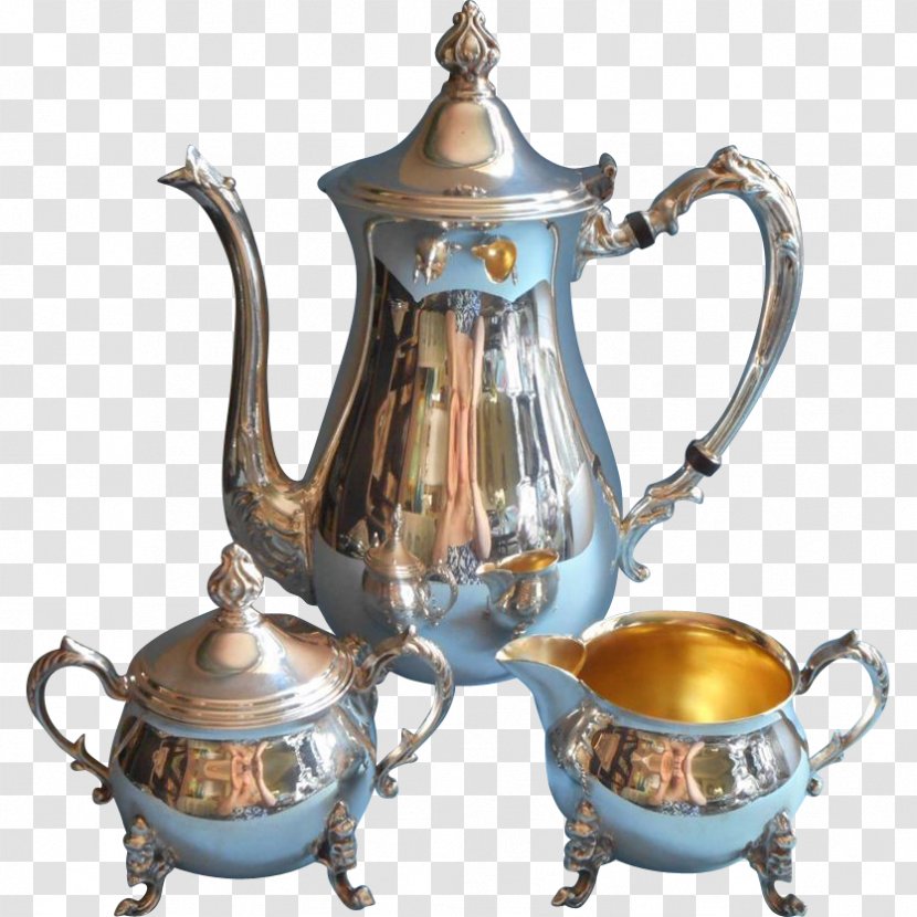 Teapot Jug Tea Set Silver - Kettle Transparent PNG