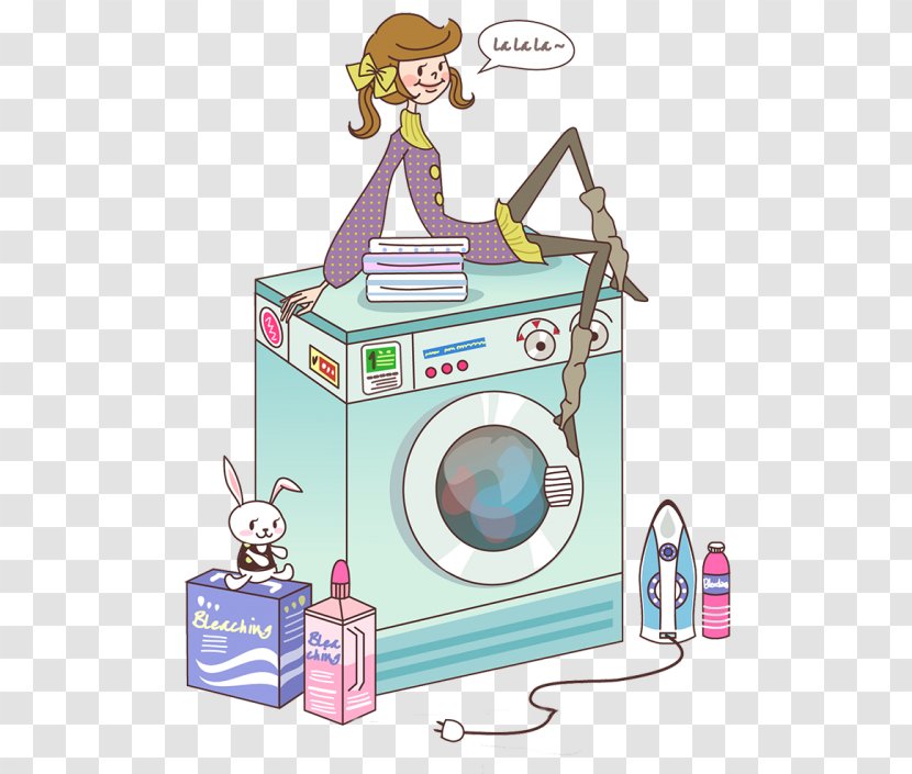 Washing Machines Clip Art Laundry Woman Photography - Home Appliance Transparent PNG