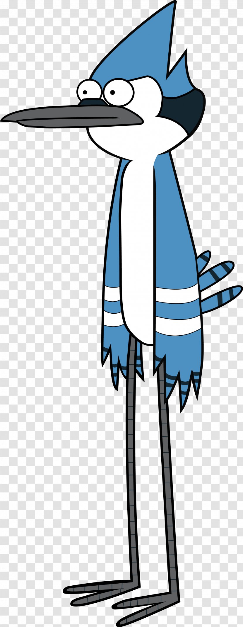 Mordecai Rigby Cartoon Network Character Drawing - Wing - Mosaic Vector Transparent PNG