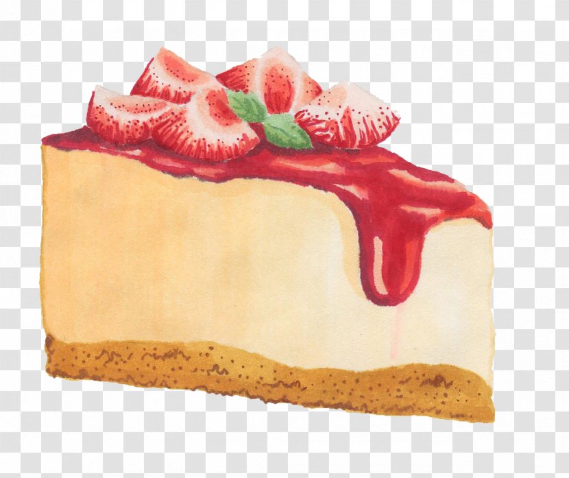 Cheesecake Strawberry Cream Cake Food - Torte - Cakes Vector Transparent PNG