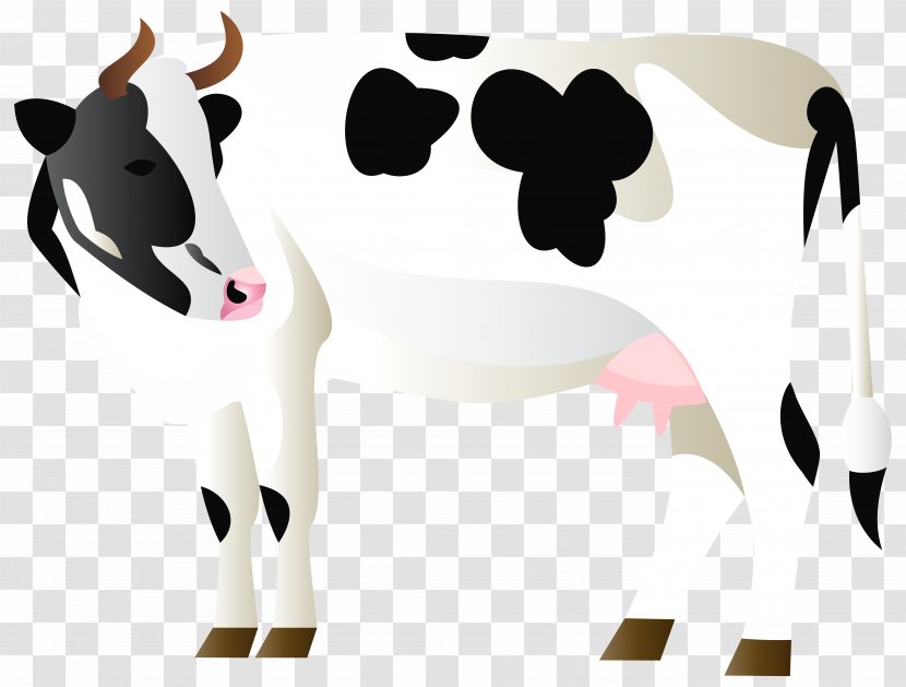 White Park Cattle Sheep Dairy Clip Art - Mammal - Clarabelle Cow Transparent PNG