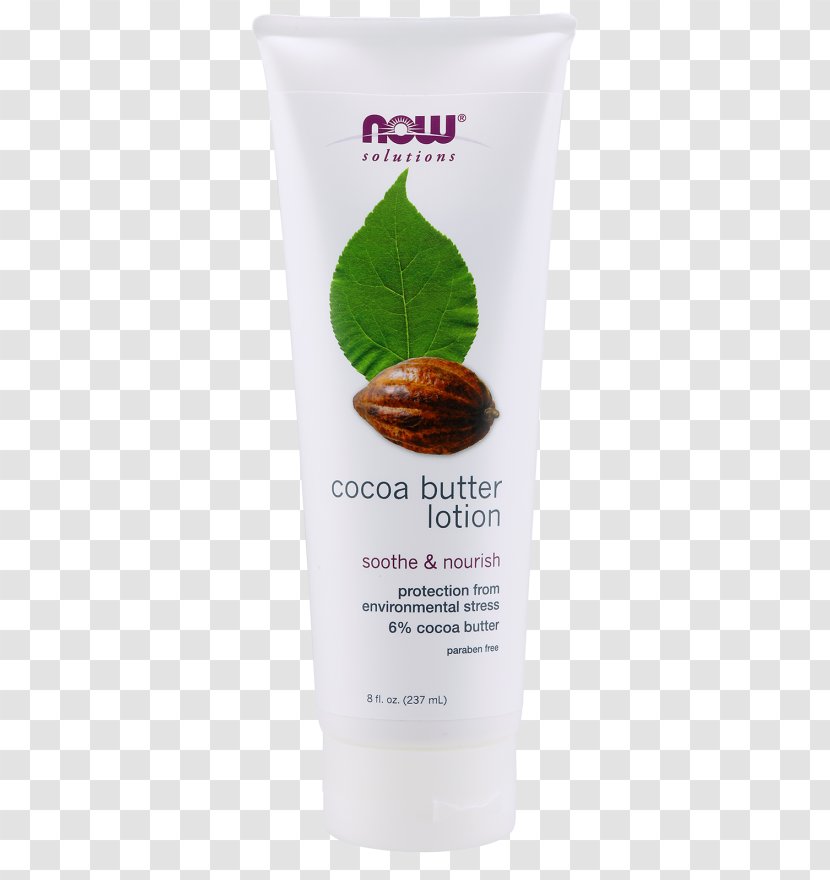 Lotion Cream Cocoa Butter Cacao Tree NOW Foods - Food Transparent PNG