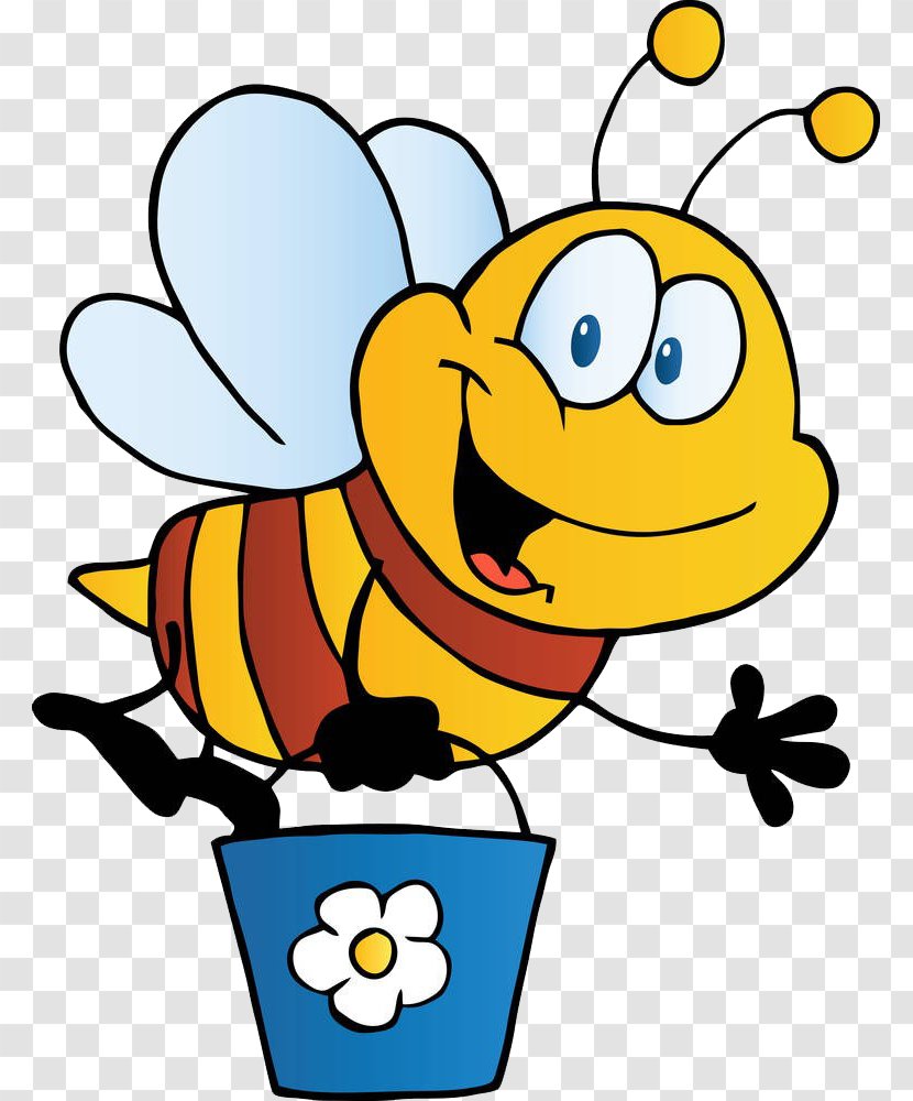 Honey Bee Clip Art - Happiness - Pail Transparent PNG