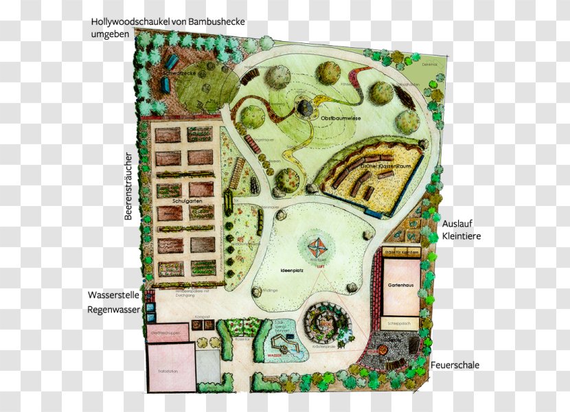 Koulupuutarha Garden Am Falkplatz Floor Plan Axonometry - LAN Transparent PNG