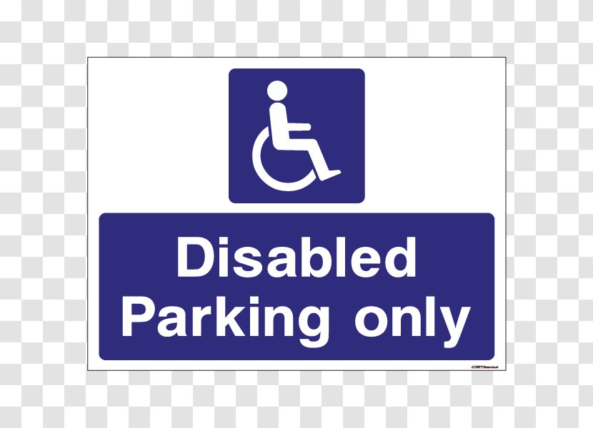 Disabled Parking Permit Car Park Disability Vehicle - Signage - Sign Transparent PNG