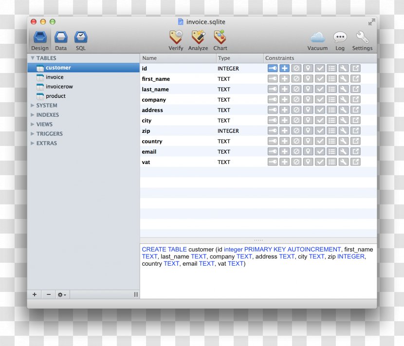 SQLite Manager Database Browser MacOS - Text - Foreign Cat Transparent PNG