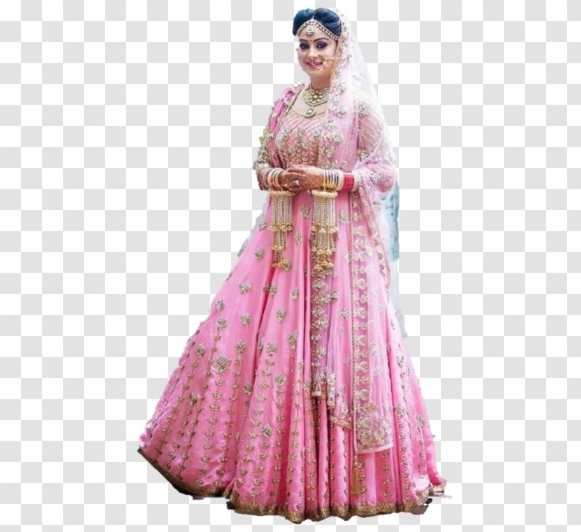 Lehenga Gagra Choli Bride Wedding - Magenta Bridal Transparent PNG