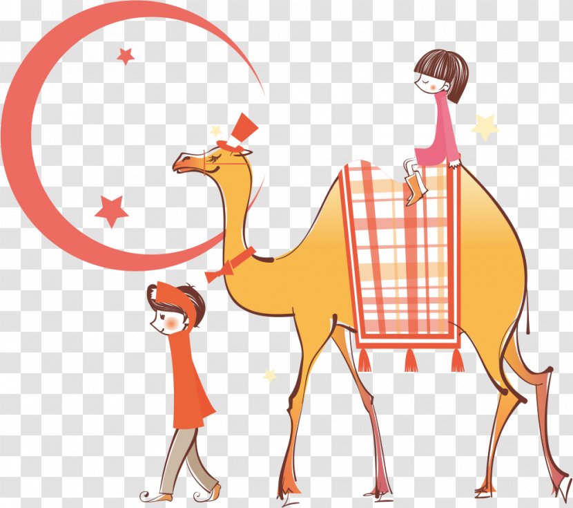 Camel Cartoon Illustration - Cuteness - Riding Transparent PNG