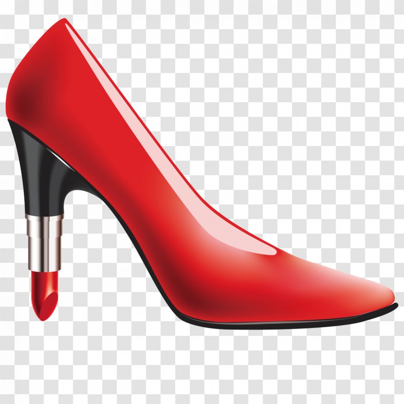 Shoe Lipstick High-heeled Footwear Absatz Red - Creative Heels Transparent PNG
