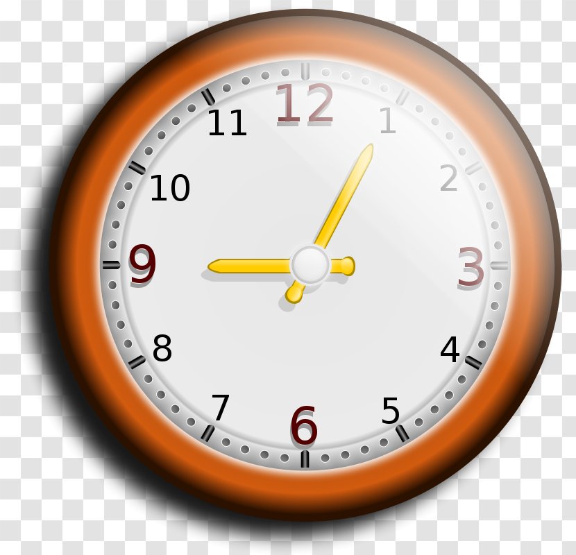 Clock Wall Clip Art - Stockxchng - Brown Yellow Hands Watch Transparent PNG