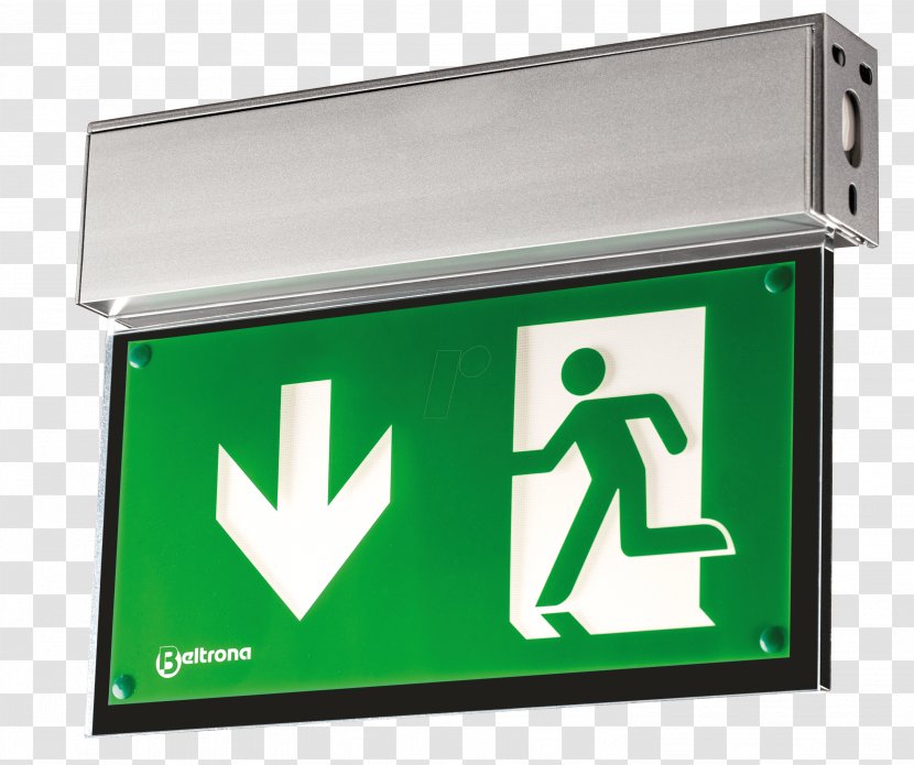 Exit Sign Emergency Lighting Light Fixture - Architectural Engineering - 7.25% Transparent PNG