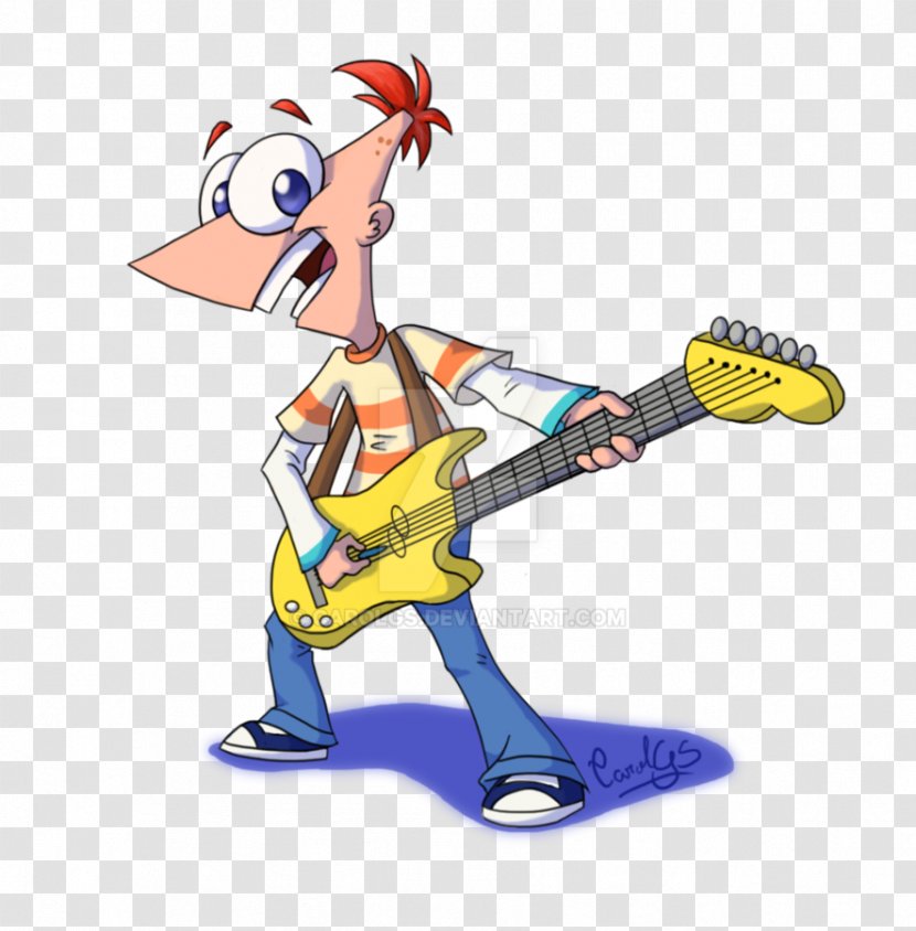 Phineas Flynn Candace Ferb Fletcher Isabella Garcia-Shapiro - Cartoon - Guitar Transparent PNG