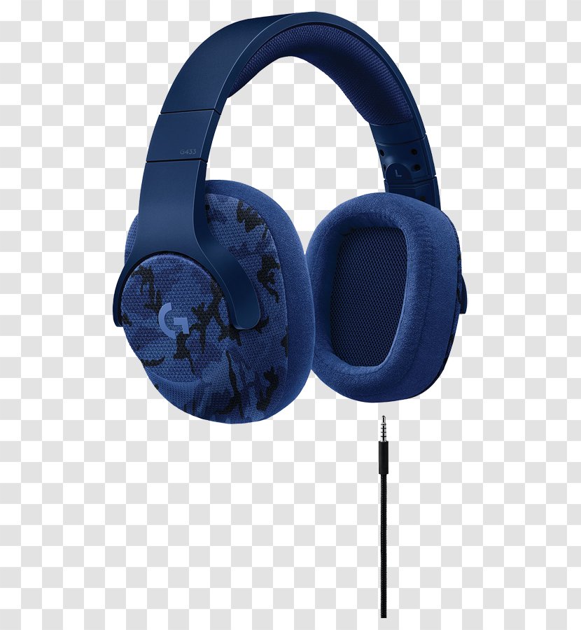 Logitech G433 Headset Microphone Headphones 7.1 Surround Sound - H600 - Gaming Blue Transparent PNG