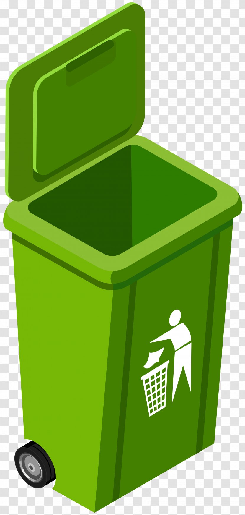 Rubbish Bins & Waste Paper Baskets Recycling Bin Clip Art - Green - Cans Transparent PNG