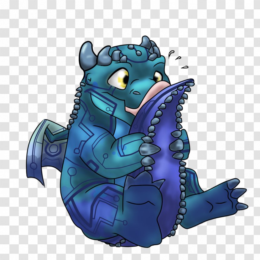 Cobalt Blue Dragon Cartoon Transparent PNG