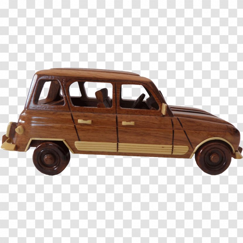 Model Car Renault 4 Citroën 2CV - Wood Transparent PNG