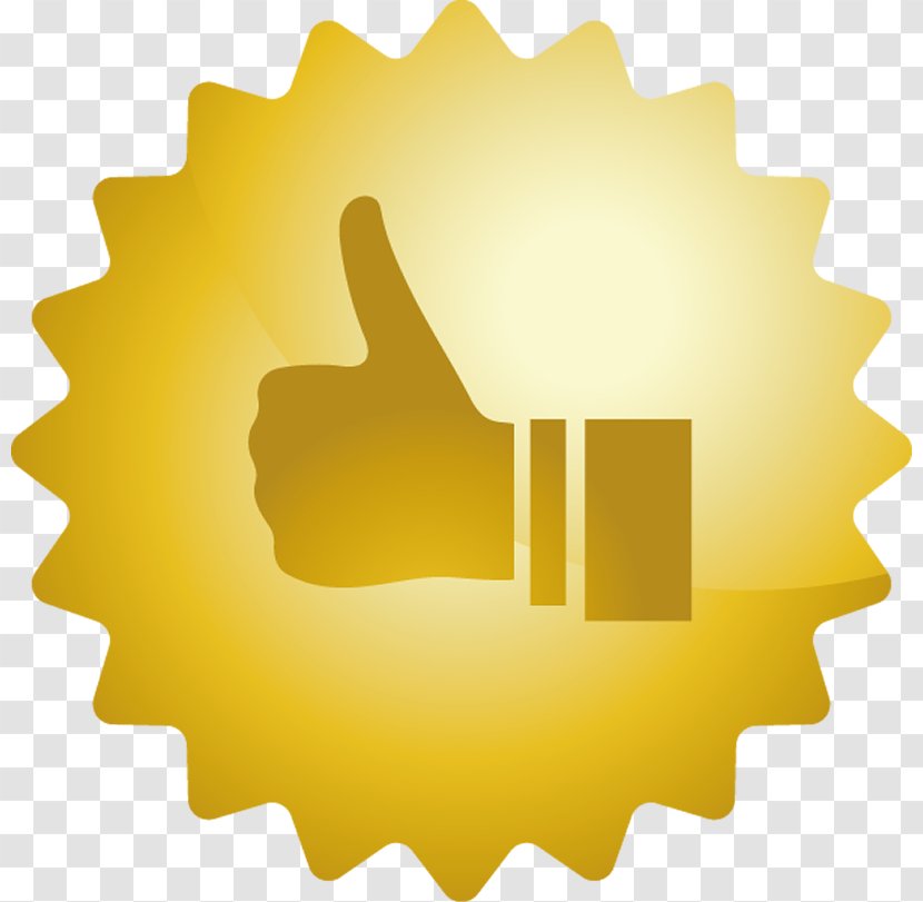 Yellow Gesture Logo Hand Icon - Thumb Symbol Transparent PNG