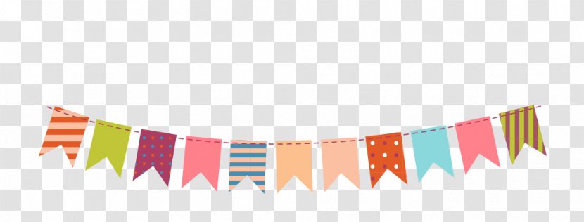 Paper Bunting Party Clip Art - Text - Color Decorative Hanging Flag Pictures Transparent PNG