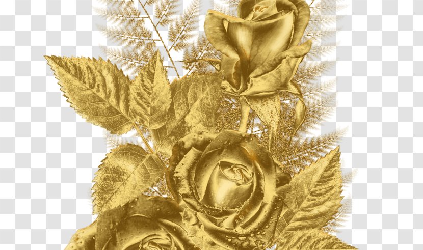 Flower Gold Clip Art - Metal Transparent PNG