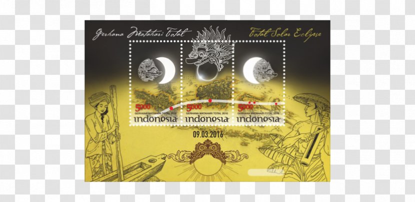 Solar Eclipse Of July 22, 2009 Postage Stamps Medan Supersemar - Pos Indonesia Transparent PNG