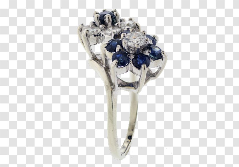 Sapphire Engagement Ring Jewellery Diamond - Pearl And Flower Transparent PNG