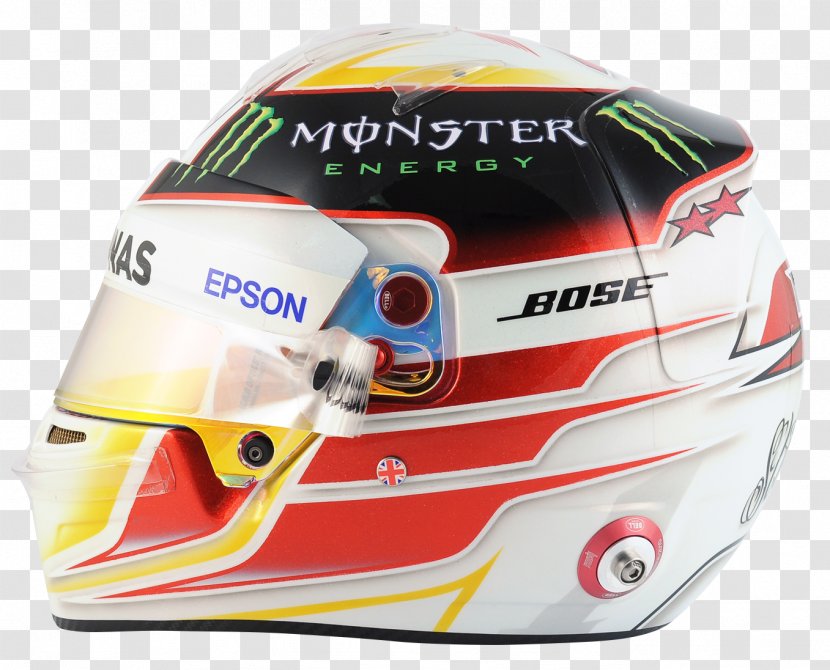 Bicycle Helmets Motorcycle Ski & Snowboard Formula 1 - Helmet - Lewis Hamilton Transparent PNG