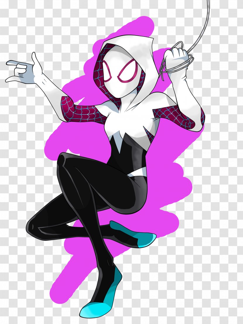 Gwen Stacy Spider-Man Iron Man Drawing Art - Watercolor - Spider Woman Transparent PNG