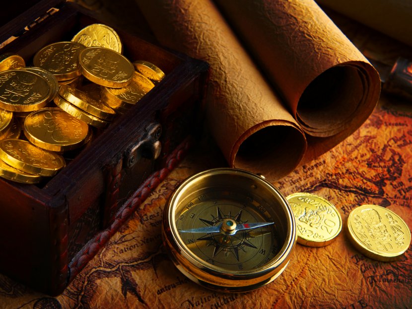 Pirate101 Piracy Gold Buried Treasure Doubloon - Pirate Coins Transparent PNG