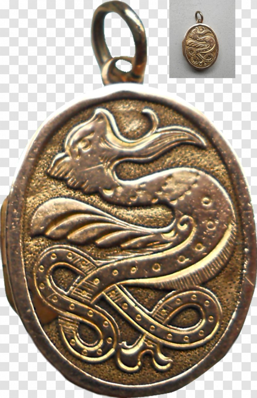Locket Medal Bronze 01504 Copper Transparent PNG