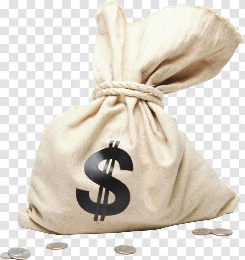 Money Bag Clip Art - Beige - Image Transparent PNG