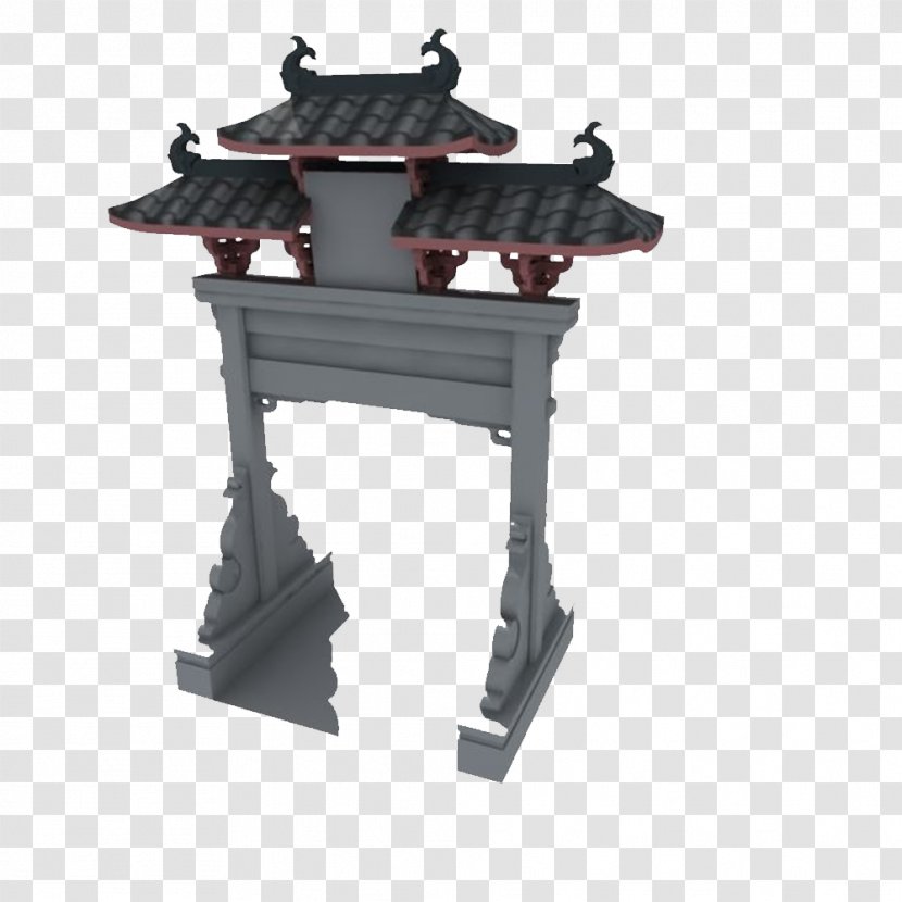 Guzhen, Guangdong Paifang 3D Computer Graphics Modeling - Table - Antique Gate Transparent PNG
