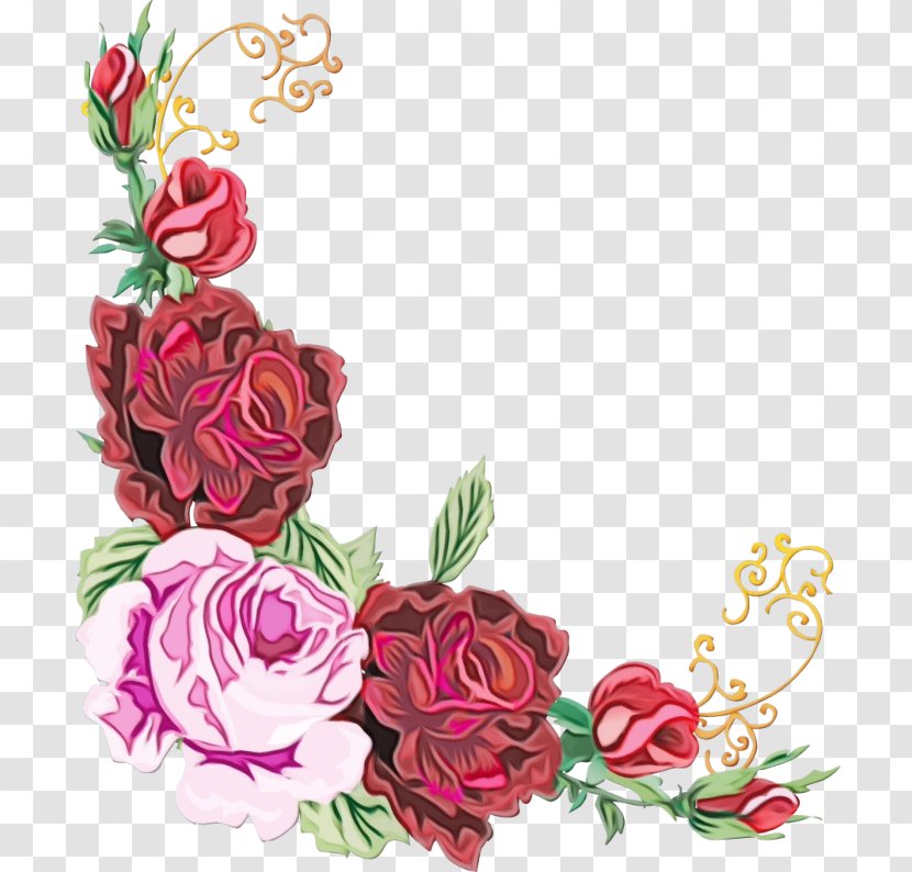 Watercolor Pink Flowers - Flower Arranging - Petal Rose Order Transparent PNG