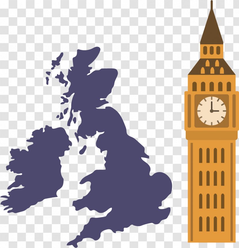 England British Isles Geda Map - Shutterstock - Emperor Big Ben Transparent PNG