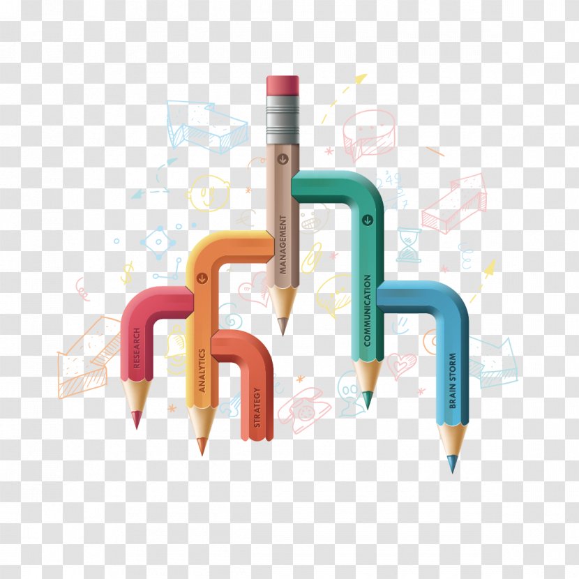 Pencil Chart - Creative Pen Pattern Transparent PNG