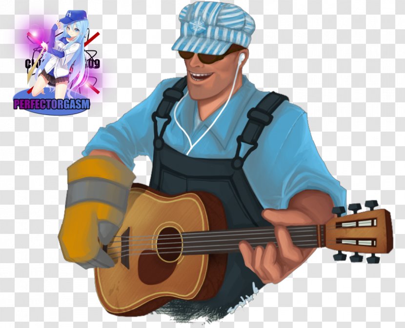 Team Fortress 2 Cuatro Portal Video Games Acoustic Guitar - Watercolor Transparent PNG