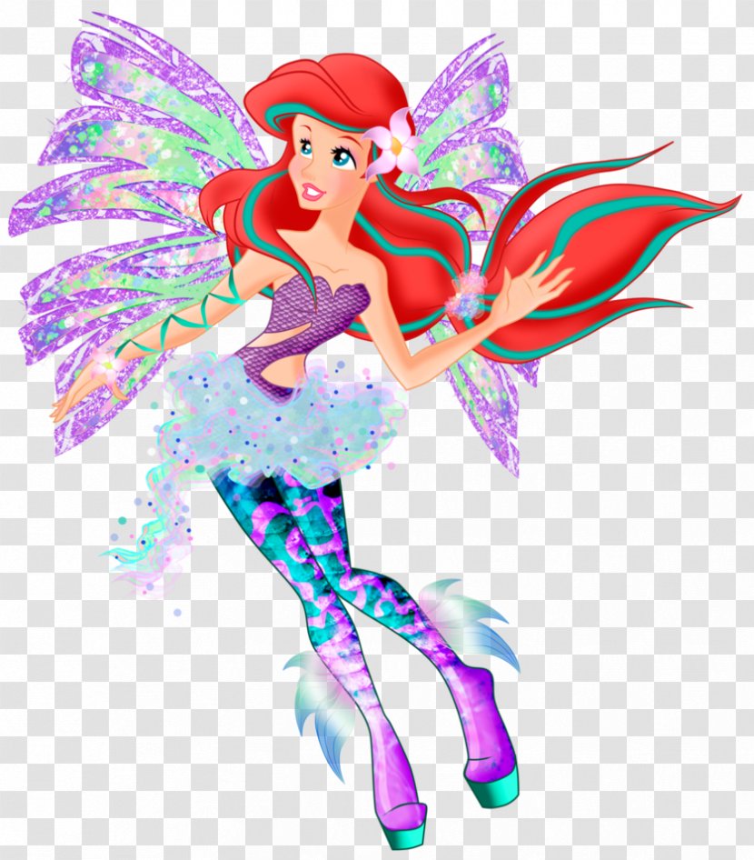 Ariel Flora Stella Tecna Bloom - Mythical Creature Transparent PNG