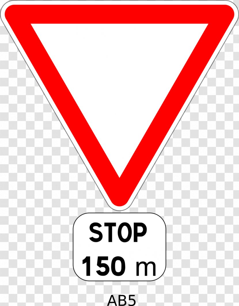 Car Traffic Sign Yield Warning - Driving - Rich Transparent PNG