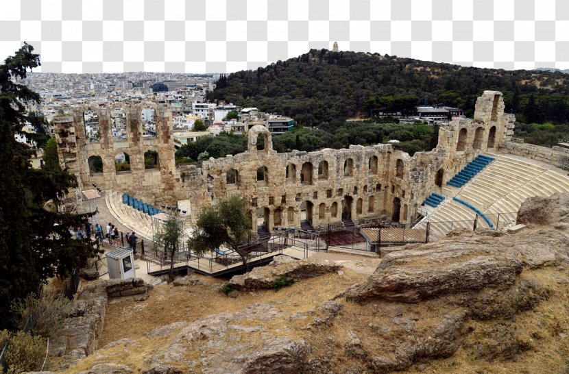Acropolis Of Athens Theatre Dionysus Odeon Herodes Atticus U77f3u725bu5be8 Tourism - Travel - Greece Transparent PNG