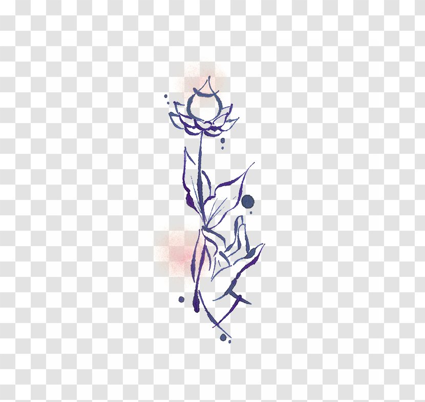 Drawing Flower Illustration - Heart - Hand-painted Simple Lotus Transparent PNG